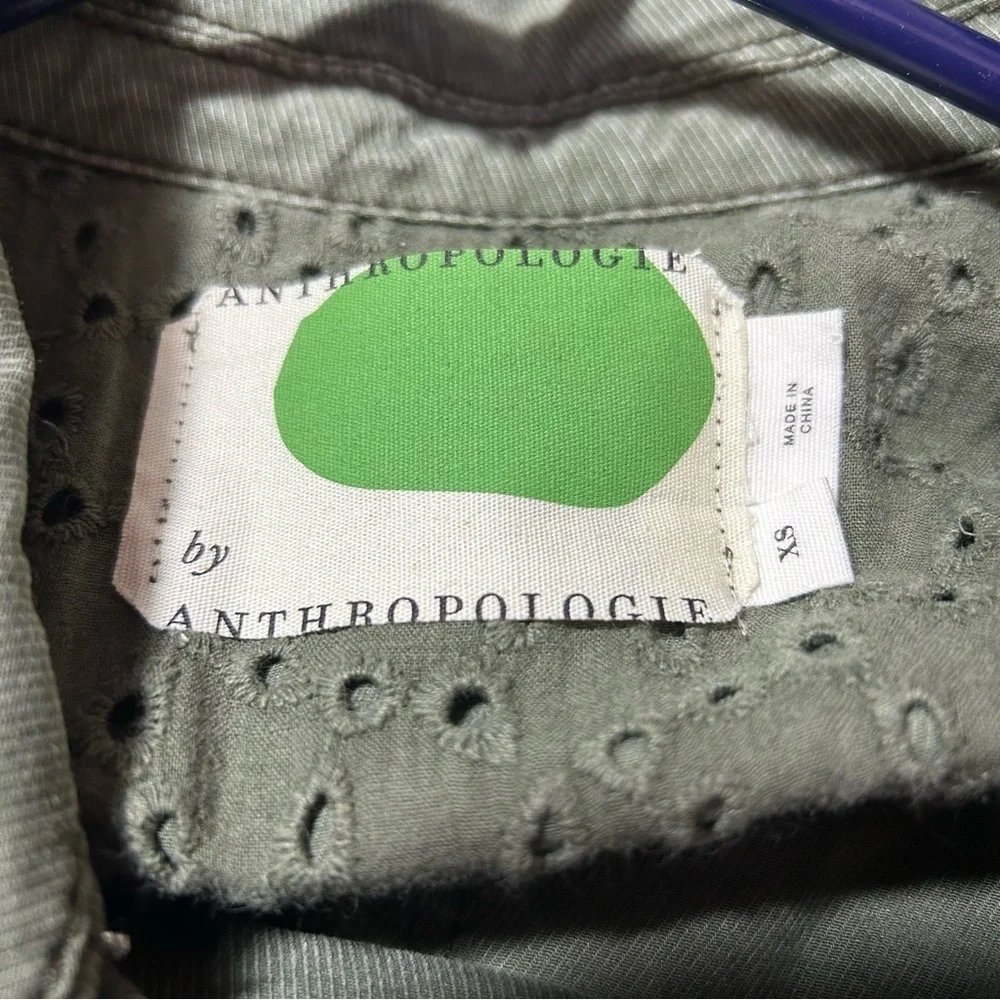 Anthropologie Green Military Jacket size XS “Run Ruby Jacket” - Picture 4 of 6
